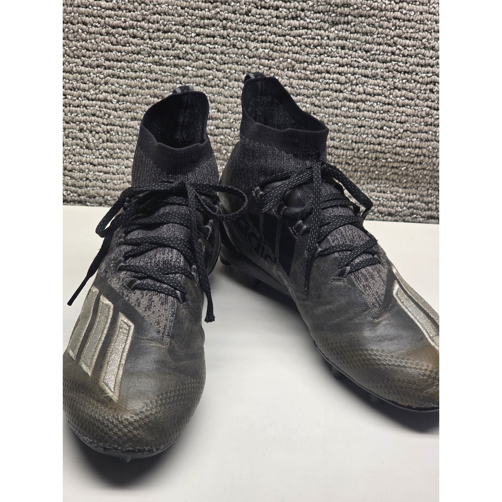 Adidas Adizero 8.0 Football Cleats Mens 11 Black Silver EF8632 Primeknit Mid